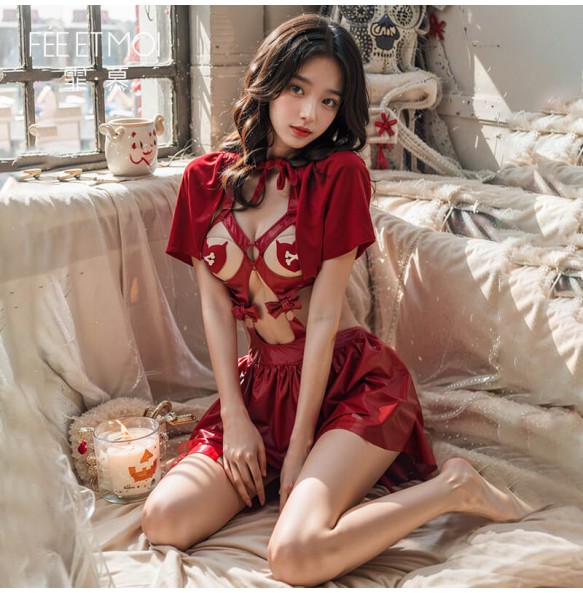 FEE ET MOI - Alluring Little Red Riding Hood Hollow Set (Red)